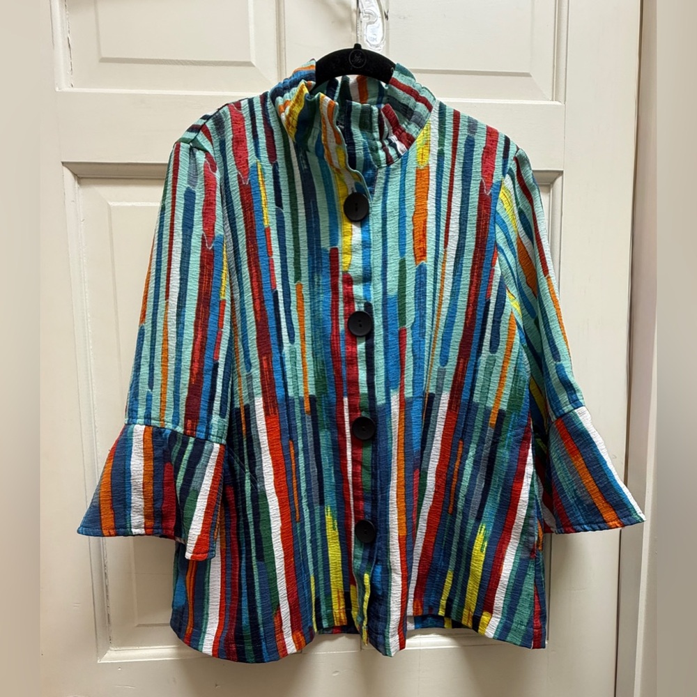 Ali Miles Multicolor Striped Tunic